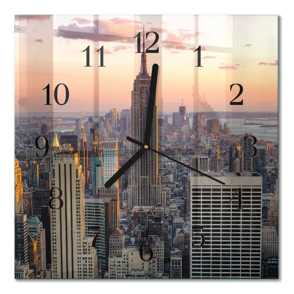Decoratieve glazen klok vierkant Horizon