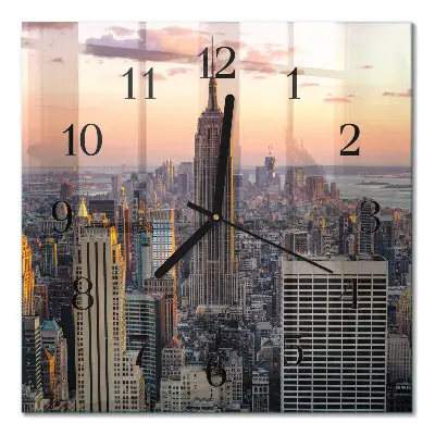 Decoratieve glazen klok vierkant Horizon