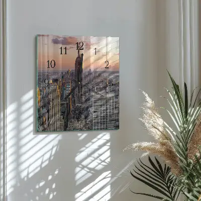 Decoratieve glazen klok vierkant Horizon