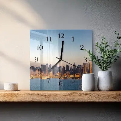 Decoratieve glazen klok vierkant Horizon