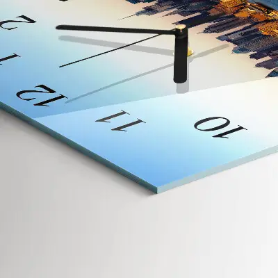 Decoratieve glazen klok vierkant Horizon