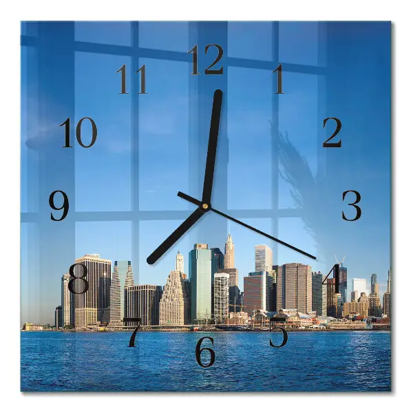 Decoratieve glazen klok vierkant Horizon