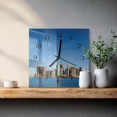 Decoratieve glazen klok vierkant Horizon