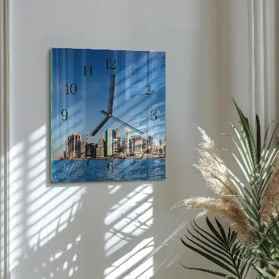 Decoratieve glazen klok vierkant Horizon