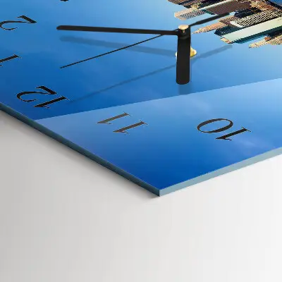 Decoratieve glazen klok vierkant Horizon