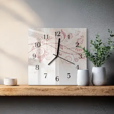 Decoratieve glazen klok vierkant Bloemkunst