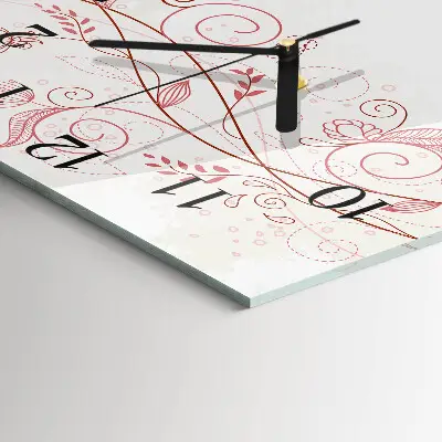Decoratieve glazen klok vierkant Bloemkunst