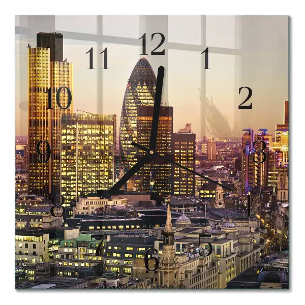 Vierkante glas klok Londen