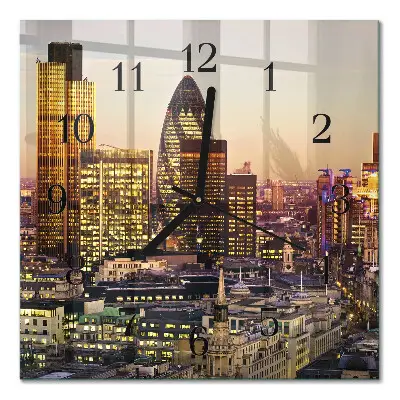 Vierkante glas klok Londen