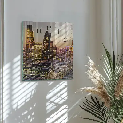 Vierkante glas klok Londen