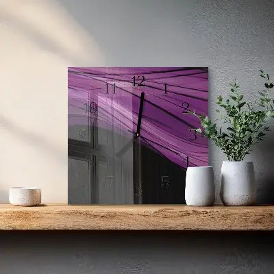 Decoratieve glazen klok vierkant Abstractie