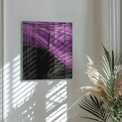Decoratieve glazen klok vierkant Abstractie
