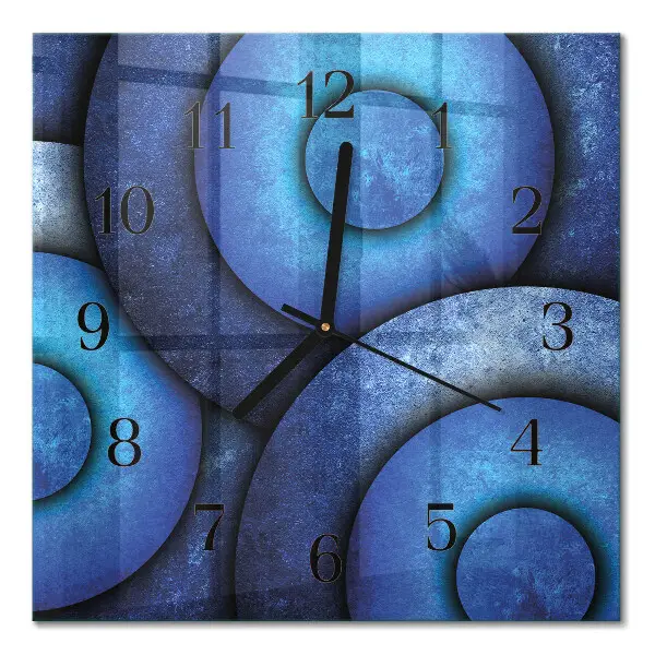 Moderne wandklok glas vierkant De kunst van wielen
