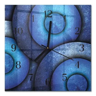 Moderne wandklok glas vierkant De kunst van wielen