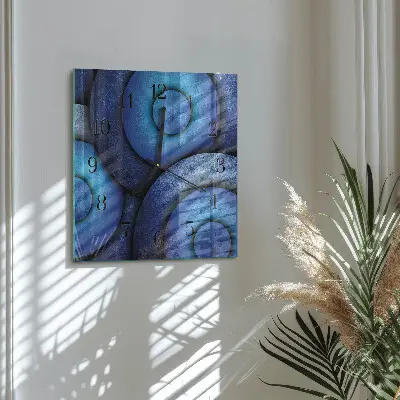 Moderne wandklok glas vierkant De kunst van wielen