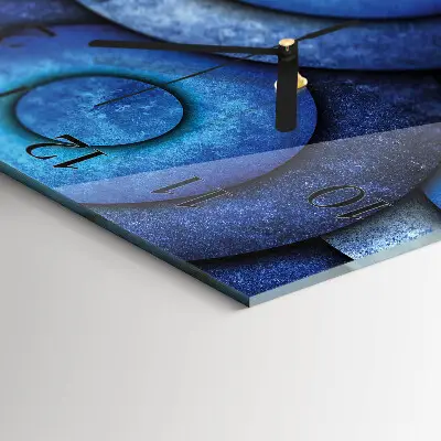 Moderne wandklok glas vierkant De kunst van wielen
