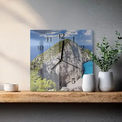 Moderne wandklok glas vierkant Klip
