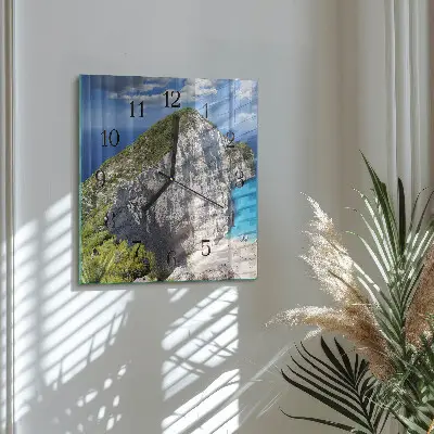 Moderne wandklok glas vierkant Klip
