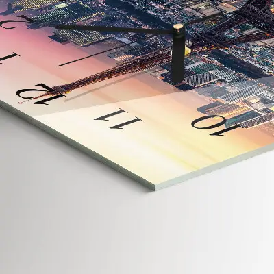 Decoratieve glazen klok vierkant Eiffeltoren parijs