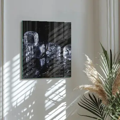 Vierkante glazen klok Ijsblokjes