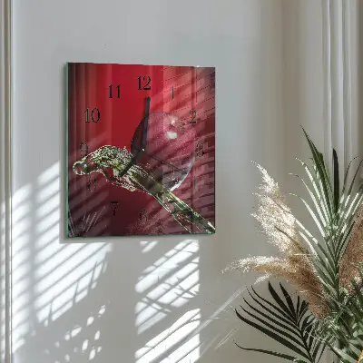 Decoratieve glazen klok vierkant Appel