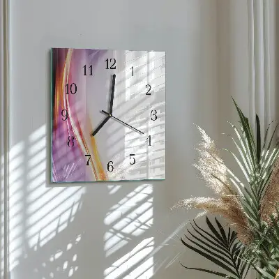 Vierkante glazen klok Abstractie