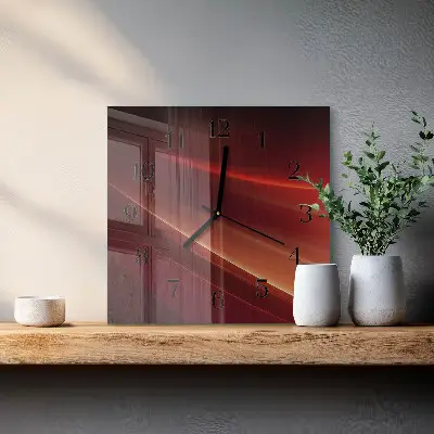 Decoratieve glazen klok vierkant Abstractie