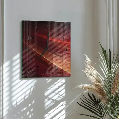 Decoratieve glazen klok vierkant Abstractie