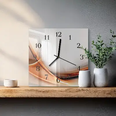 Moderne wandklok glas vierkant Abstractie