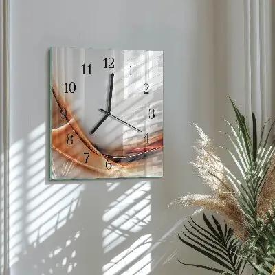 Moderne wandklok glas vierkant Abstractie