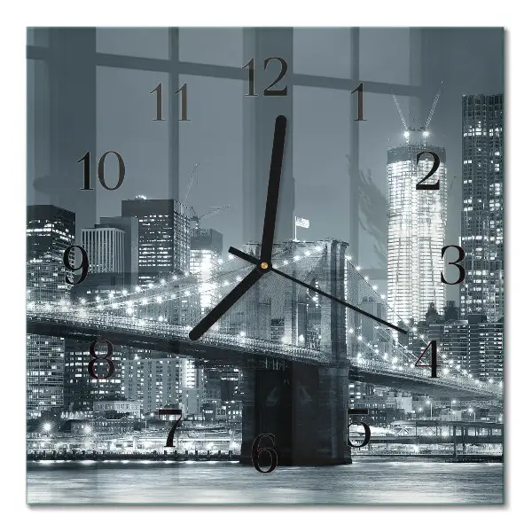 Decoratieve glazen klok vierkant Horizontale brug