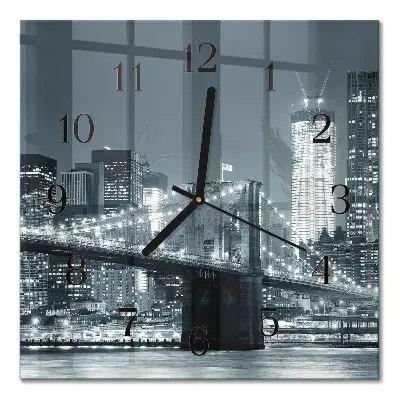 Decoratieve glazen klok vierkant Horizontale brug
