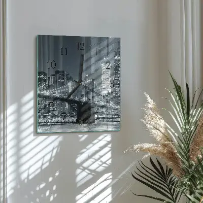 Decoratieve glazen klok vierkant Horizontale brug