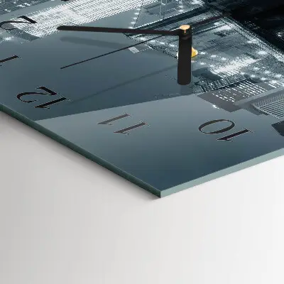 Decoratieve glazen klok vierkant Horizontale brug