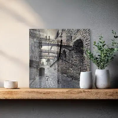 Decoratieve glazen klok vierkant Laan