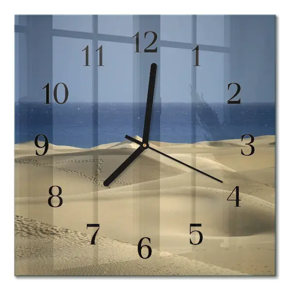 Moderne wandklok glas vierkant Kustduinen
