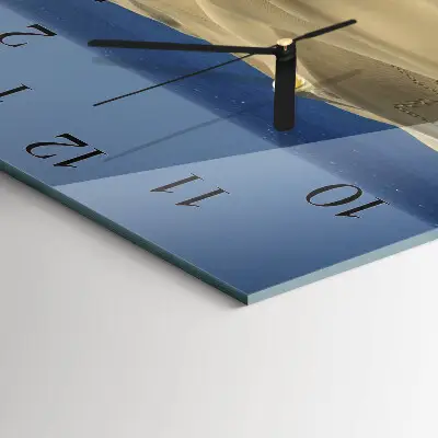 Moderne wandklok glas vierkant Kustduinen