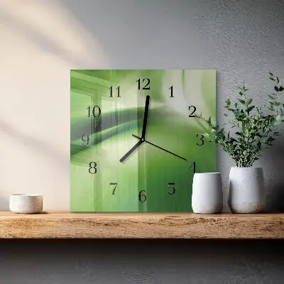 Moderne wandklok glas vierkant Abstractie