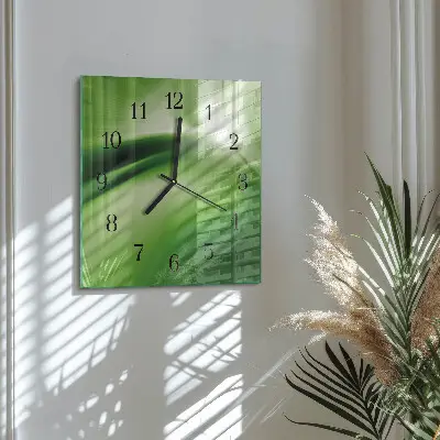 Moderne wandklok glas vierkant Abstractie