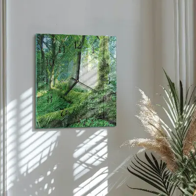 Decoratieve glazen klok vierkant Bosmos