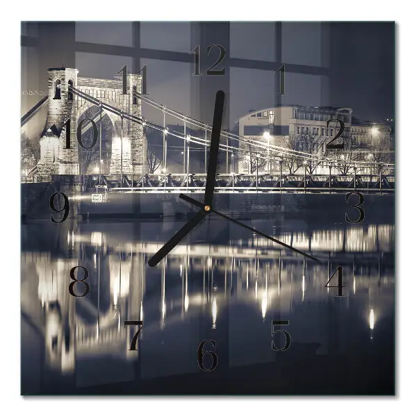 Decoratieve glazen klok vierkant Brug