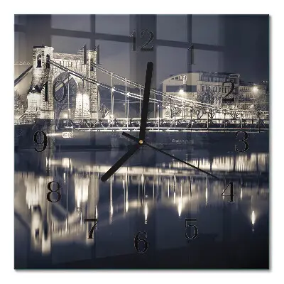 Decoratieve glazen klok vierkant Brug