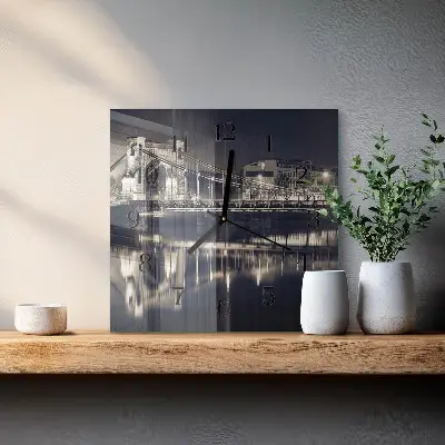 Decoratieve glazen klok vierkant Brug