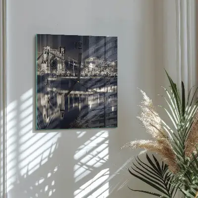 Decoratieve glazen klok vierkant Brug