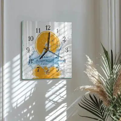 Vierkante glas klok Sinaasappelwater