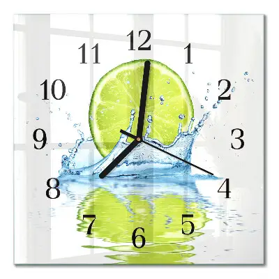 Decoratieve glazen klok vierkant Water met kalk