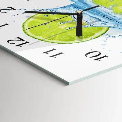 Decoratieve glazen klok vierkant Water met kalk