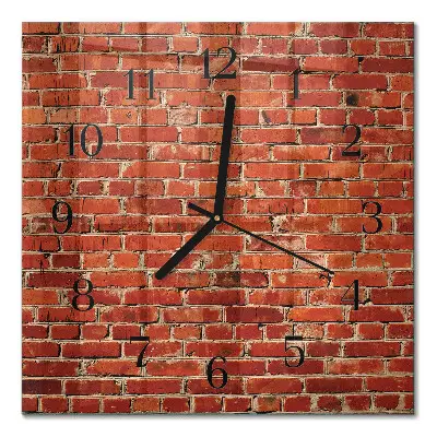 Decoratieve glazen klok vierkant Bakstenen muur