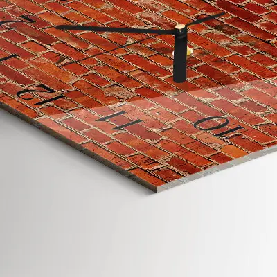 Decoratieve glazen klok vierkant Bakstenen muur