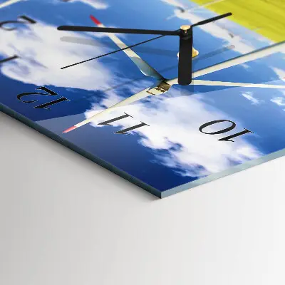Vierkante glazen klok Windpark